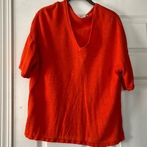 Boden linen short-sleeve sweater